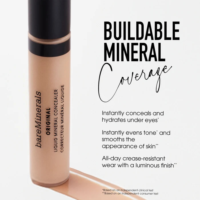 bareMinerals ORIGINAL Liquid Mineral Concealer – Medium Tan 3.5W, 0.2 oz