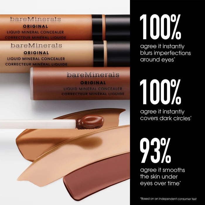 bareMinerals ORIGINAL Liquid Mineral Concealer – Medium Tan 3.5W, 0.2 oz