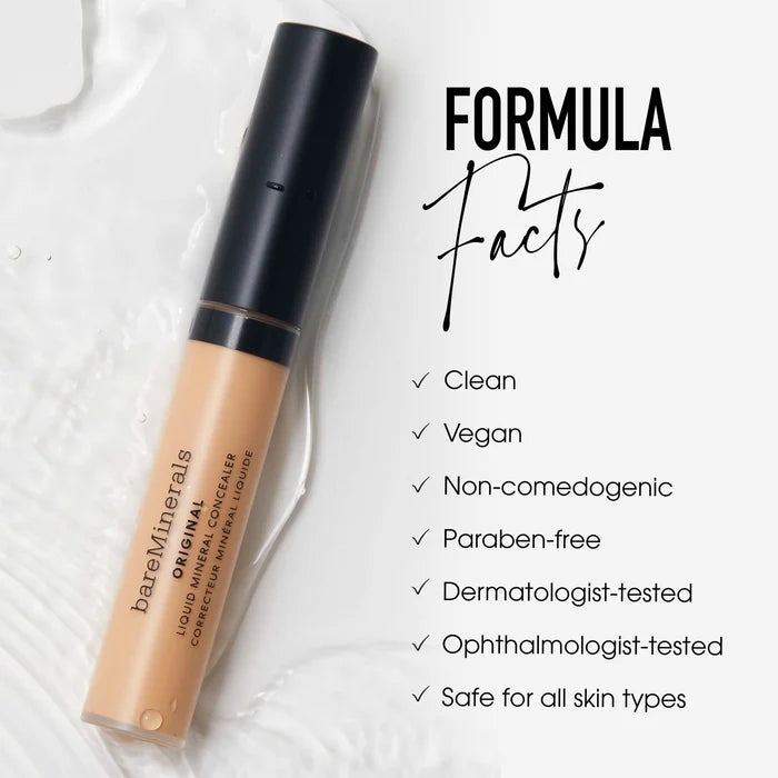 bareMinerals ORIGINAL Liquid Mineral Concealer – Medium Tan 3.5W, 0.2 oz