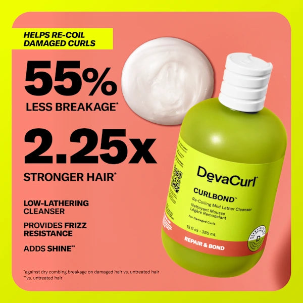 DevaCurl CurlBond Mild Lather Cleanser, 12 fl oz